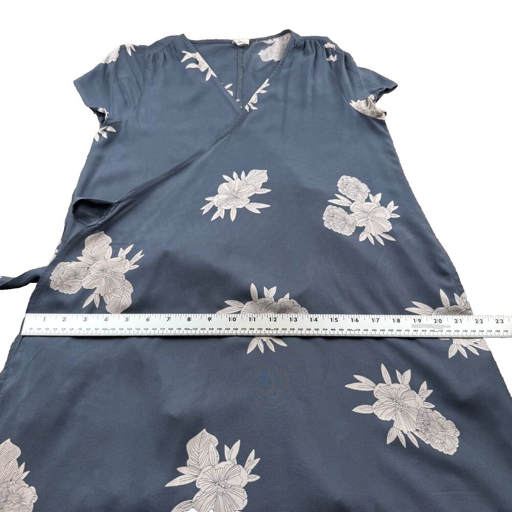 Roxy District Day Maxi Wrap Around Dress Women's S Short Sleeve V-Neck Floral - Picture 6 of 16